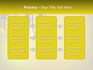 A Group Of Light Bulbs Hanging From A Ceiling PowerPoint Template