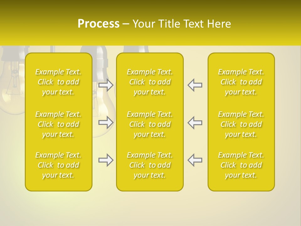 A Group Of Light Bulbs Hanging From A Ceiling PowerPoint Template