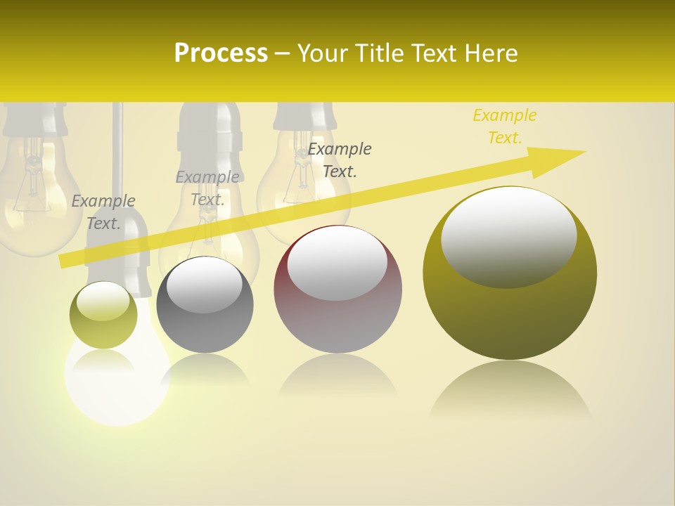 A Group Of Light Bulbs Hanging From A Ceiling PowerPoint Template