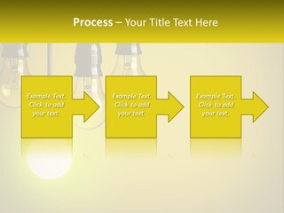 A Group Of Light Bulbs Hanging From A Ceiling PowerPoint Template