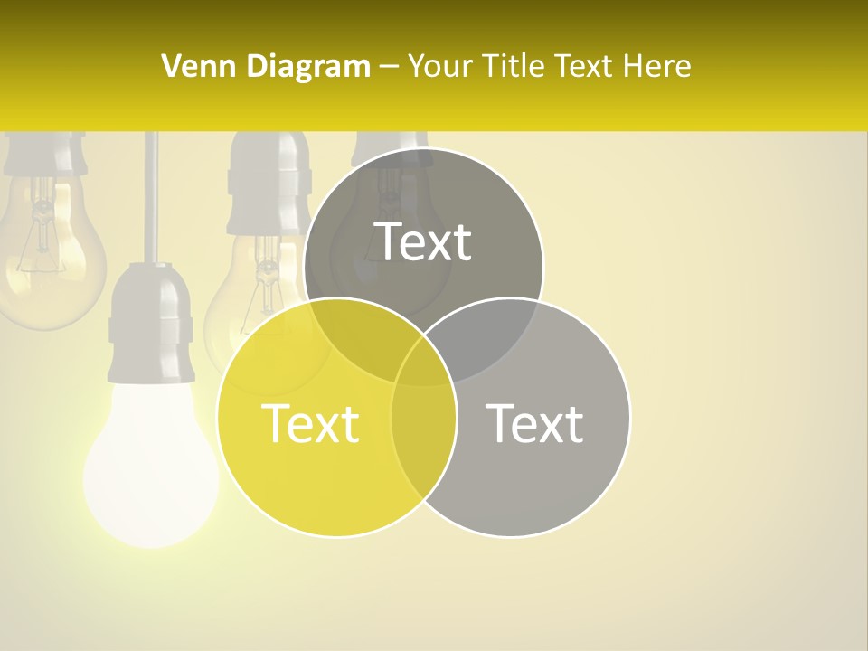 A Group Of Light Bulbs Hanging From A Ceiling PowerPoint Template
