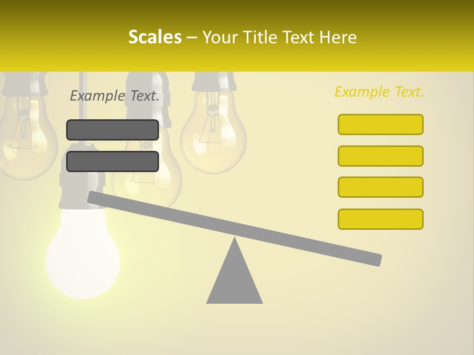 A Group Of Light Bulbs Hanging From A Ceiling PowerPoint Template
