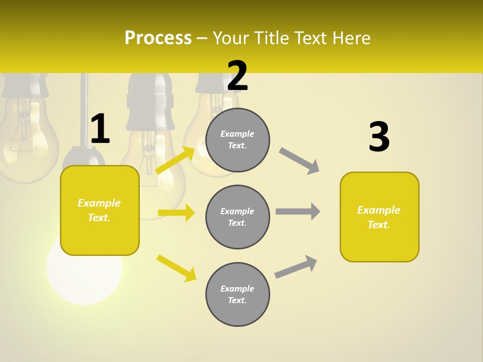 A Group Of Light Bulbs Hanging From A Ceiling PowerPoint Template