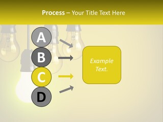 A Group Of Light Bulbs Hanging From A Ceiling PowerPoint Template