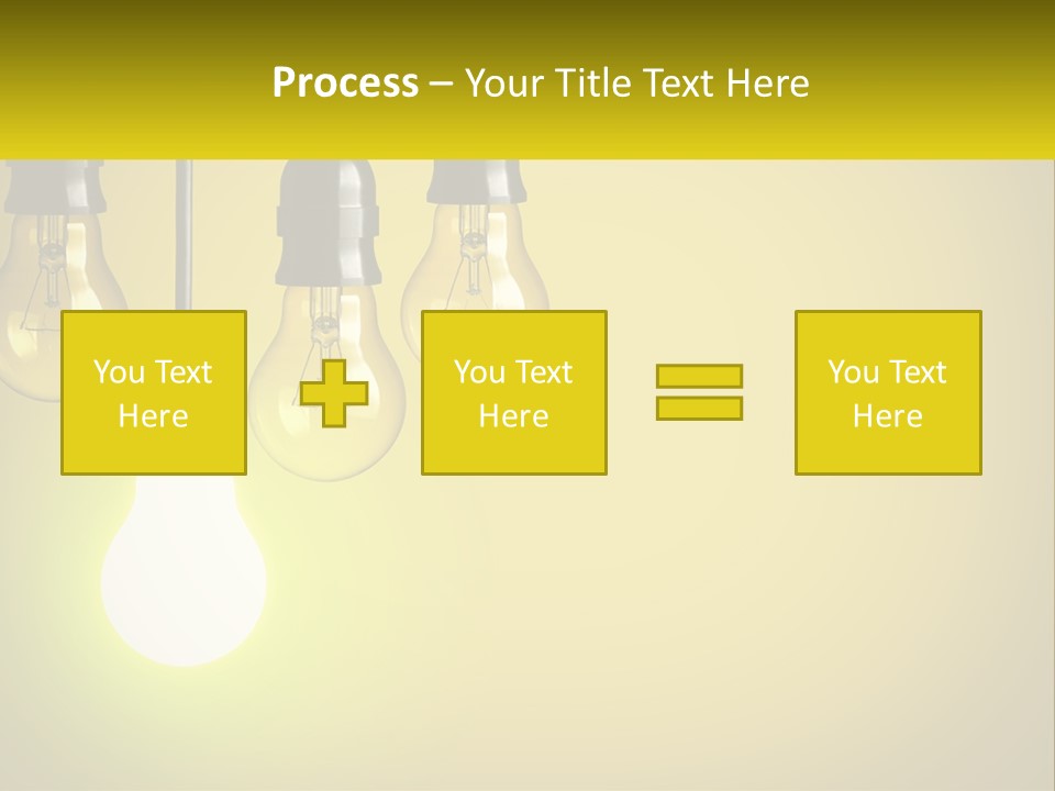 A Group Of Light Bulbs Hanging From A Ceiling PowerPoint Template
