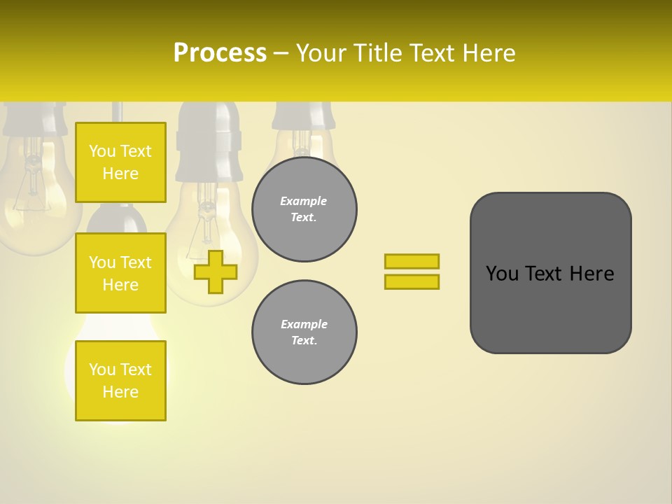 A Group Of Light Bulbs Hanging From A Ceiling PowerPoint Template