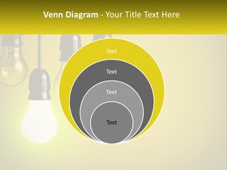 A Group Of Light Bulbs Hanging From A Ceiling PowerPoint Template