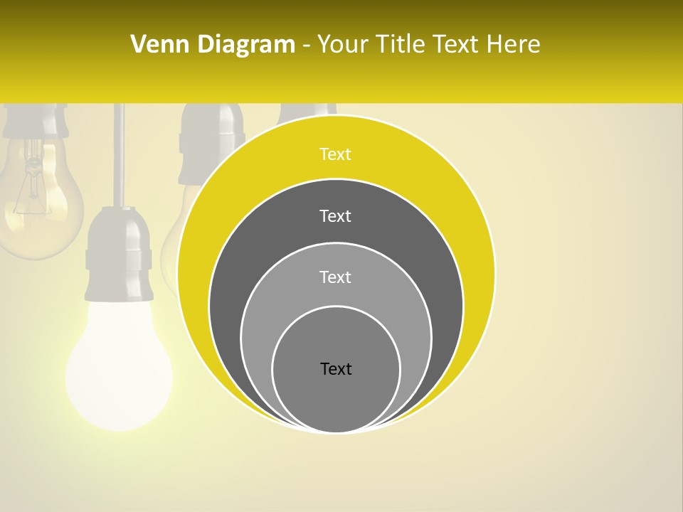 A Group Of Light Bulbs Hanging From A Ceiling PowerPoint Template