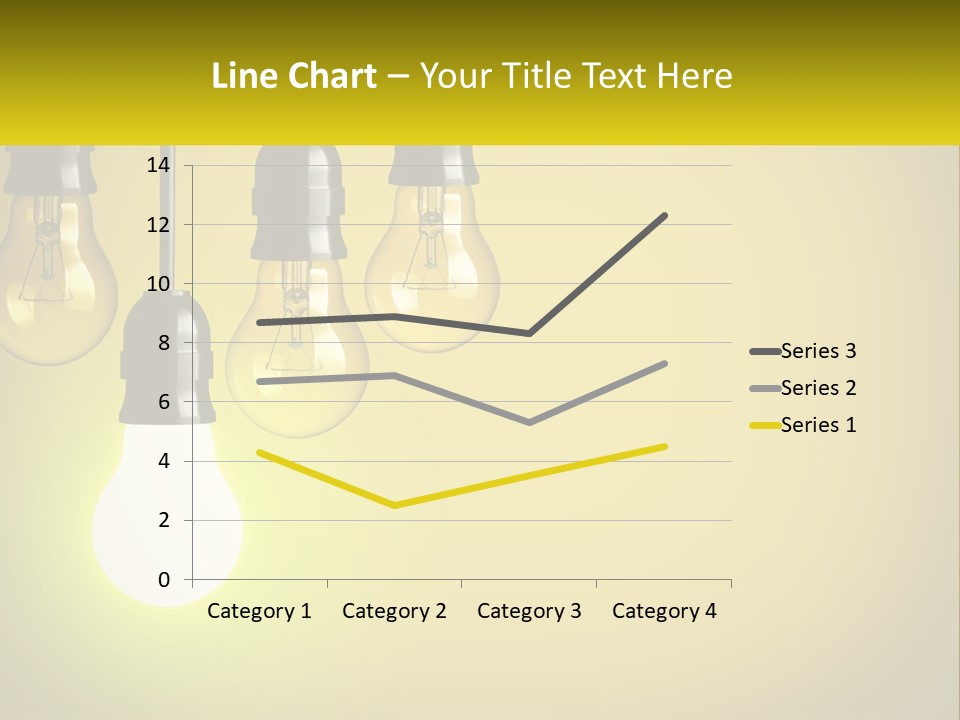 A Group Of Light Bulbs Hanging From A Ceiling PowerPoint Template