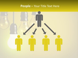 A Group Of Light Bulbs Hanging From A Ceiling PowerPoint Template