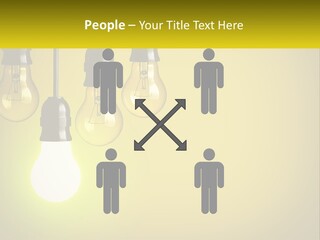 A Group Of Light Bulbs Hanging From A Ceiling PowerPoint Template