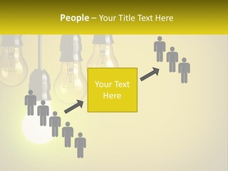 A Group Of Light Bulbs Hanging From A Ceiling PowerPoint Template