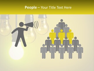 A Group Of Light Bulbs Hanging From A Ceiling PowerPoint Template