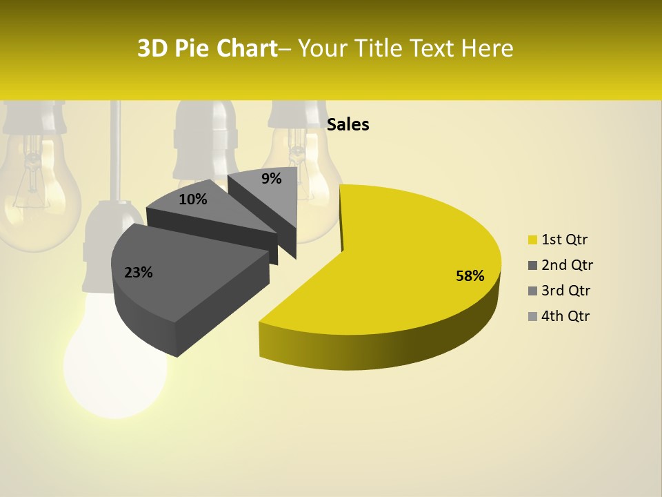 A Group Of Light Bulbs Hanging From A Ceiling PowerPoint Template