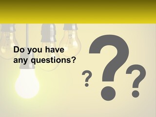 A Group Of Light Bulbs Hanging From A Ceiling PowerPoint Template