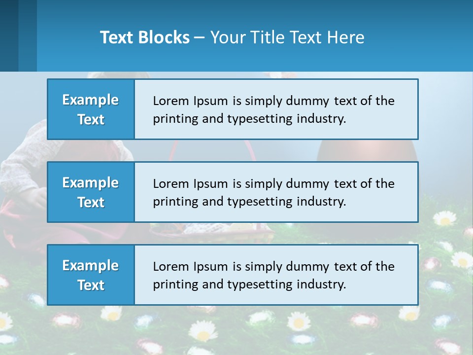 A Little Girl Sitting In The Grass With A Basket Of Eggs PowerPoint Template