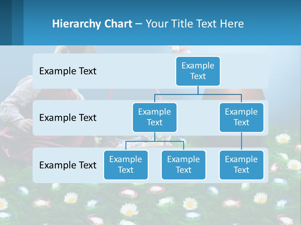 A Little Girl Sitting In The Grass With A Basket Of Eggs PowerPoint Template
