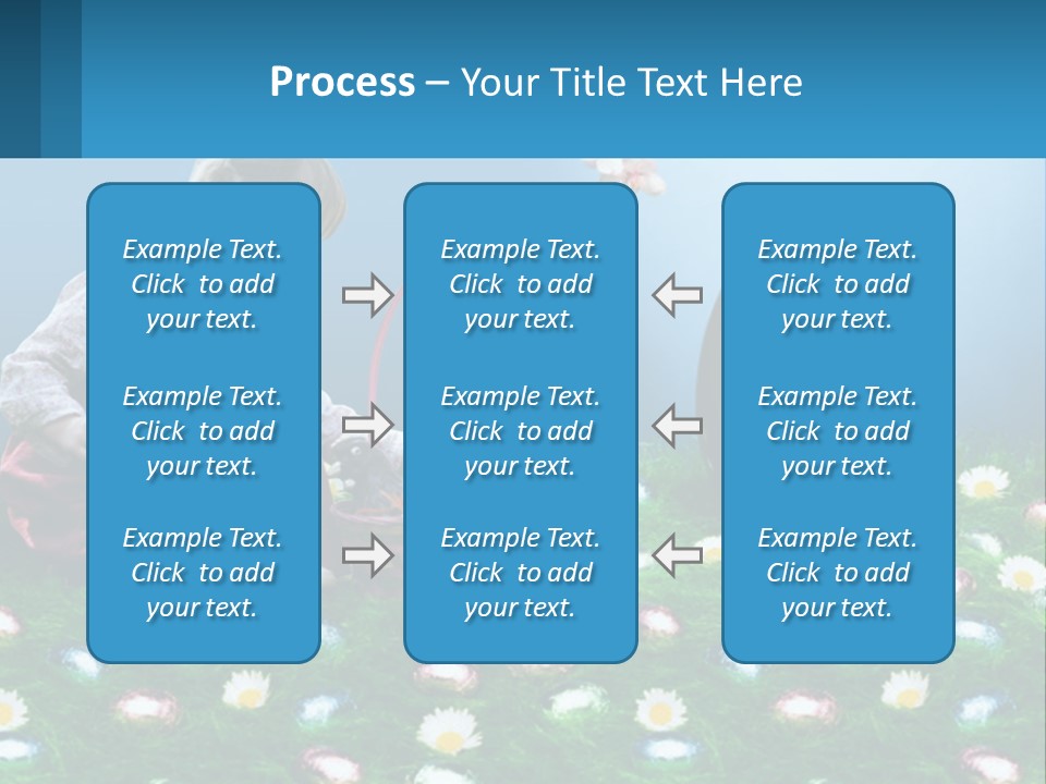 A Little Girl Sitting In The Grass With A Basket Of Eggs PowerPoint Template
