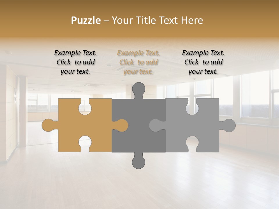 A Large Empty Room With A Lot Of Windows PowerPoint Template