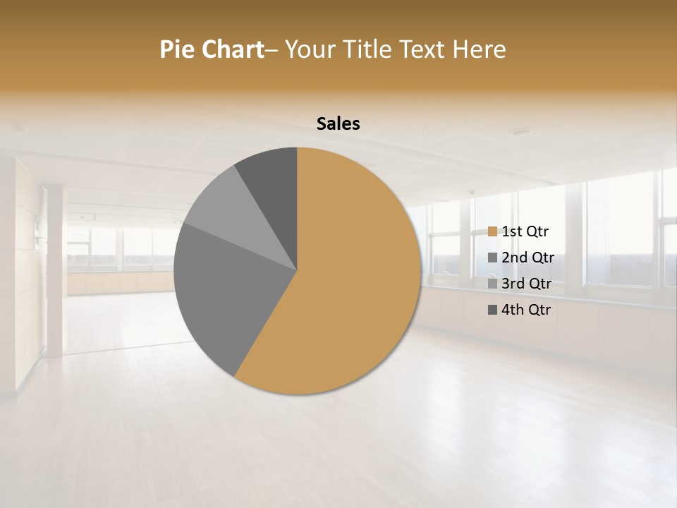 A Large Empty Room With A Lot Of Windows PowerPoint Template