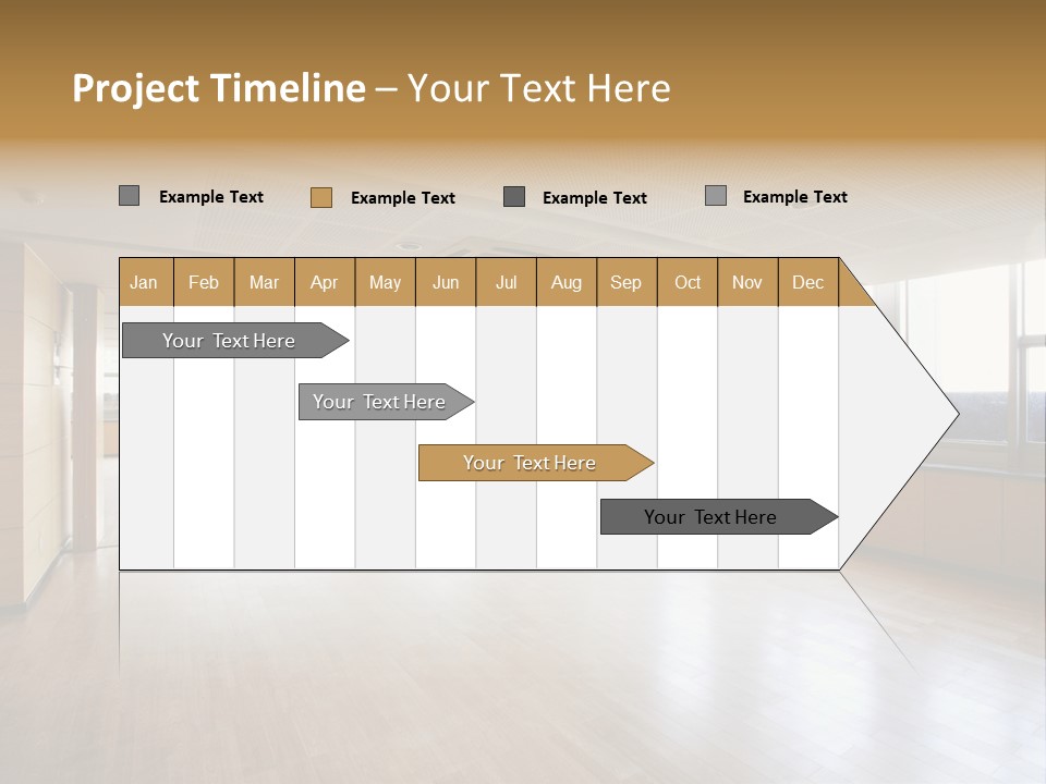 A Large Empty Room With A Lot Of Windows PowerPoint Template