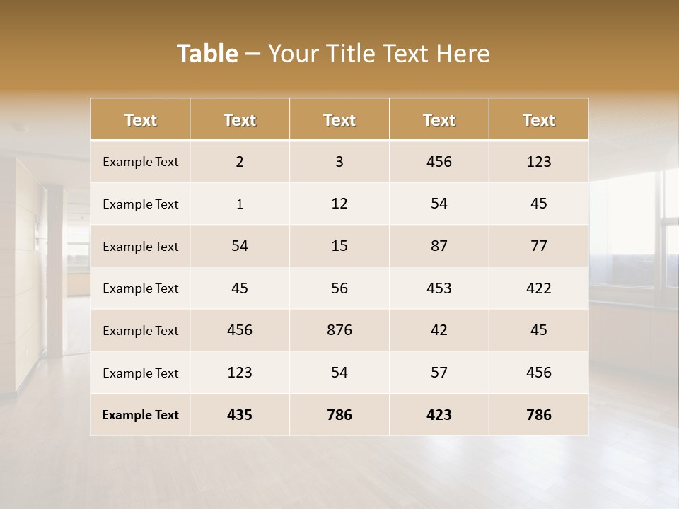 A Large Empty Room With A Lot Of Windows PowerPoint Template