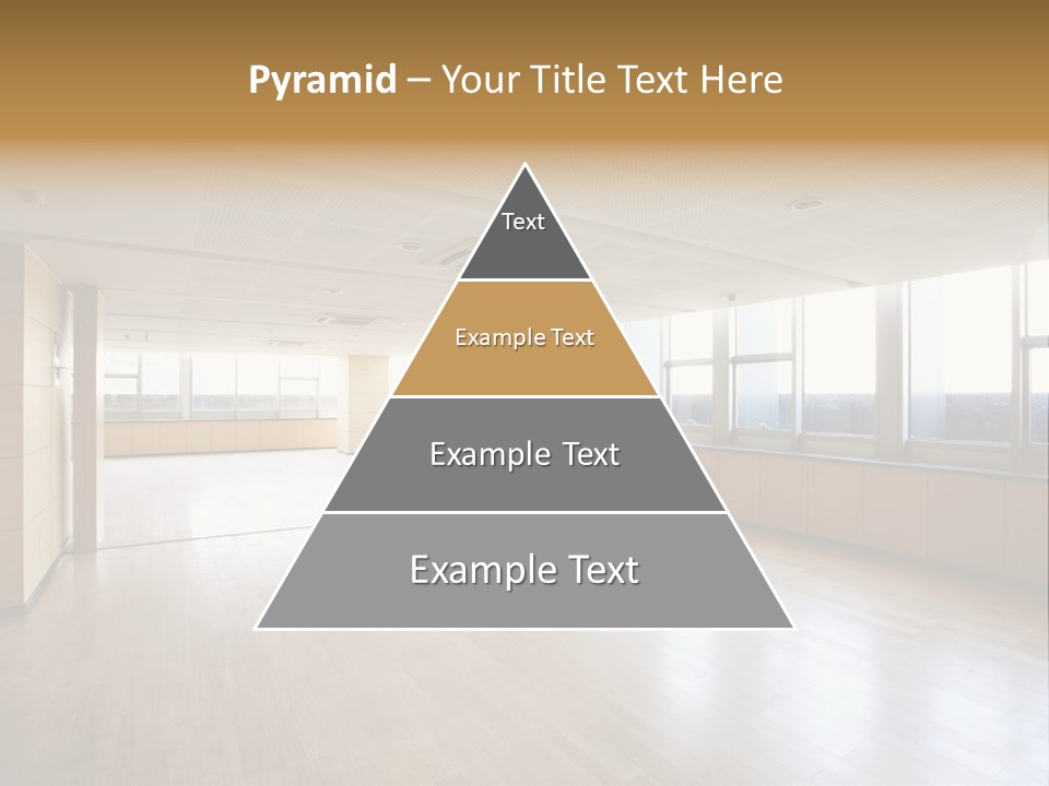 A Large Empty Room With A Lot Of Windows PowerPoint Template