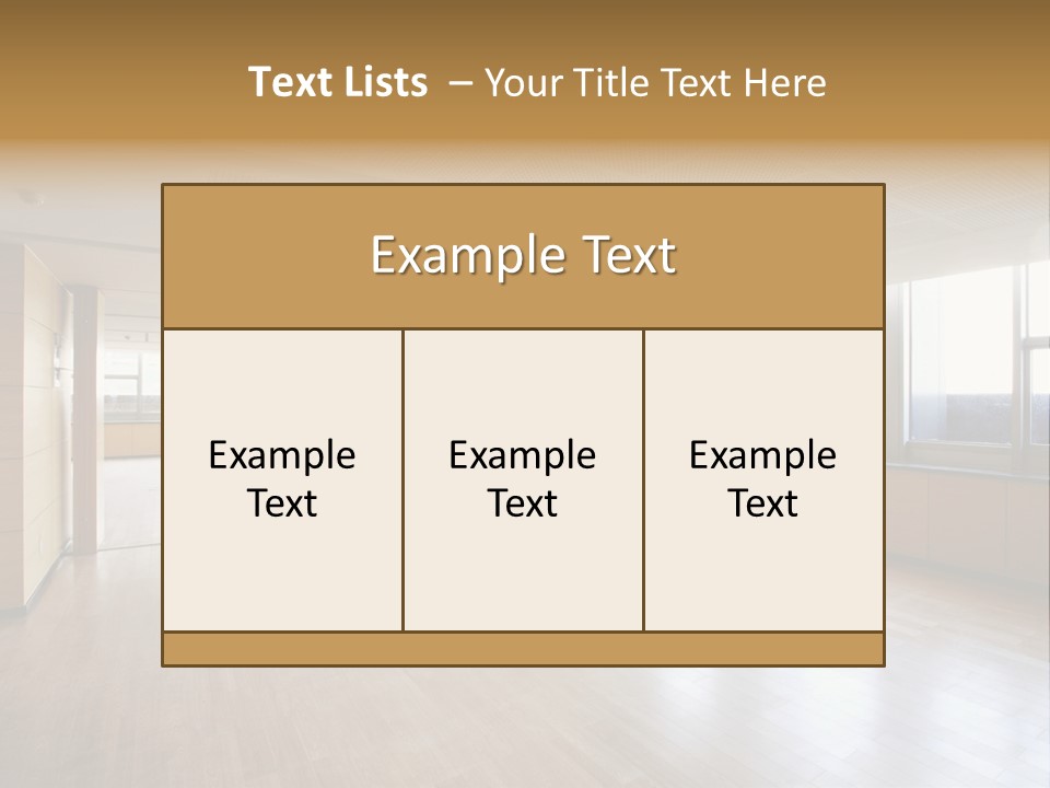 A Large Empty Room With A Lot Of Windows PowerPoint Template