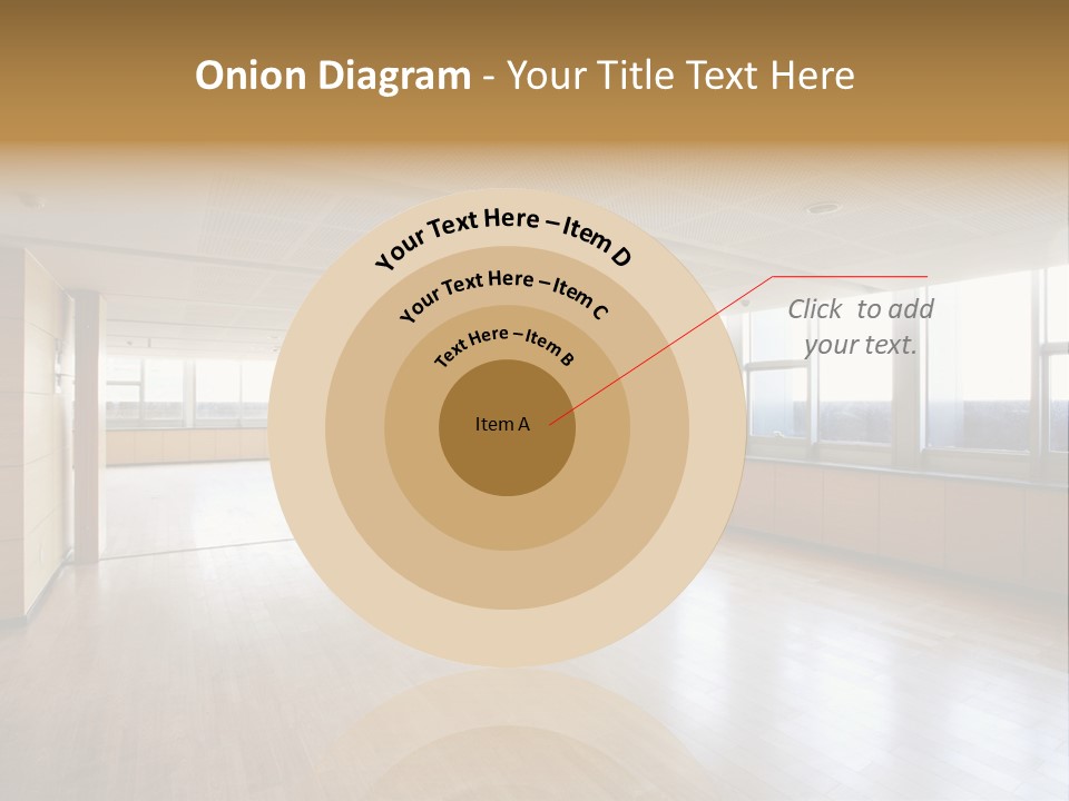 A Large Empty Room With A Lot Of Windows PowerPoint Template