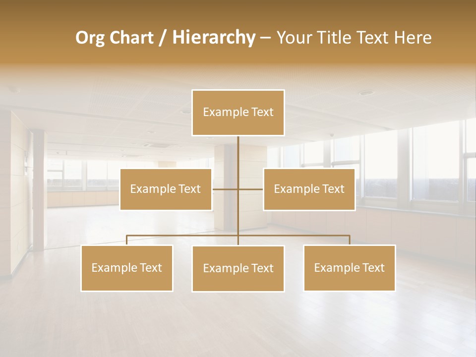 A Large Empty Room With A Lot Of Windows PowerPoint Template