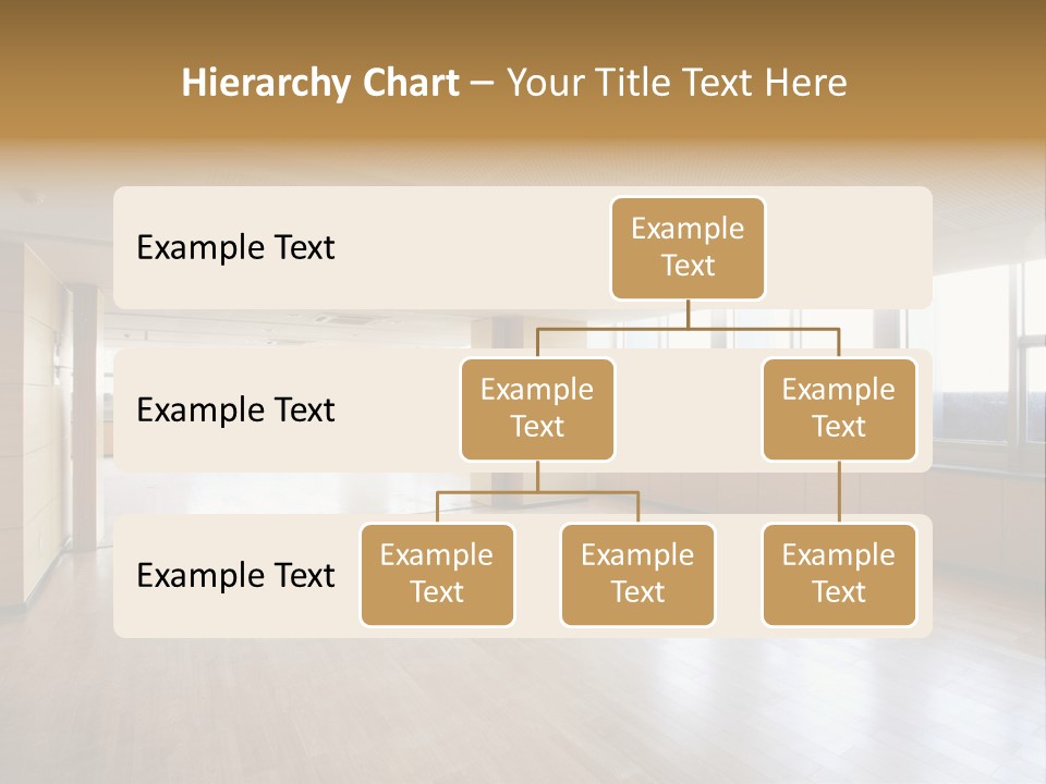 A Large Empty Room With A Lot Of Windows PowerPoint Template