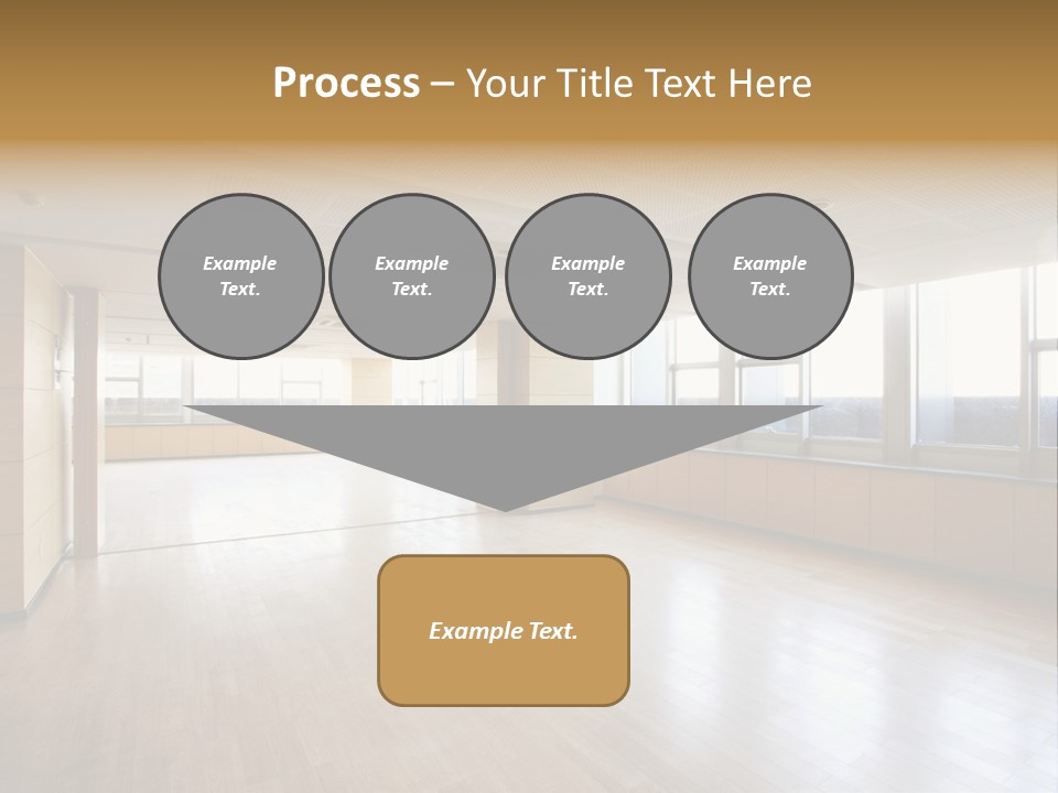 A Large Empty Room With A Lot Of Windows PowerPoint Template
