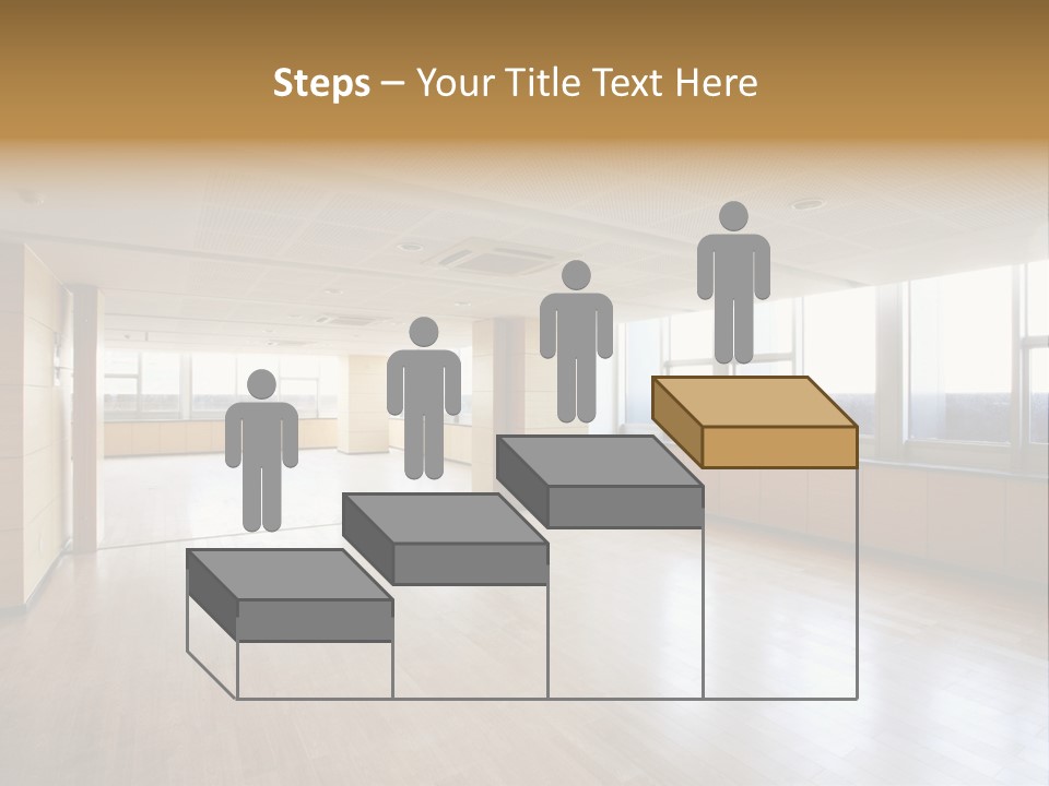 A Large Empty Room With A Lot Of Windows PowerPoint Template