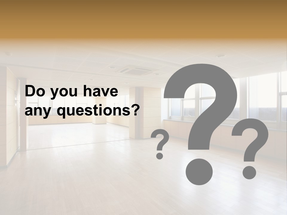 A Large Empty Room With A Lot Of Windows PowerPoint Template