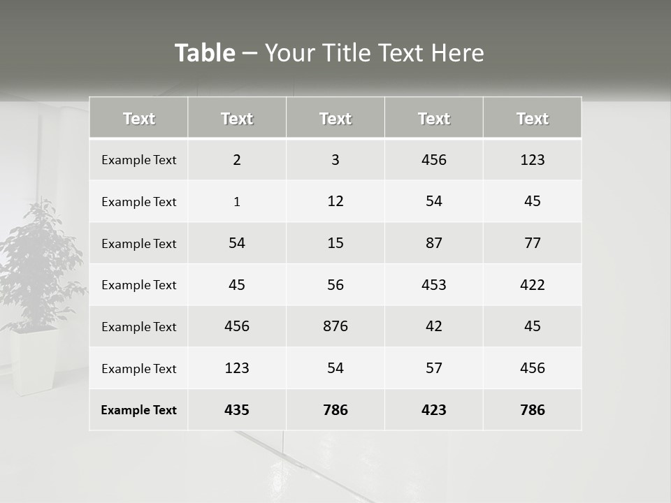 An Office With Glass Walls And A Plant In The Middle PowerPoint Template