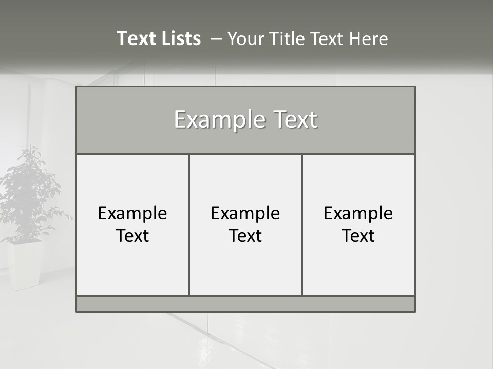 An Office With Glass Walls And A Plant In The Middle PowerPoint Template