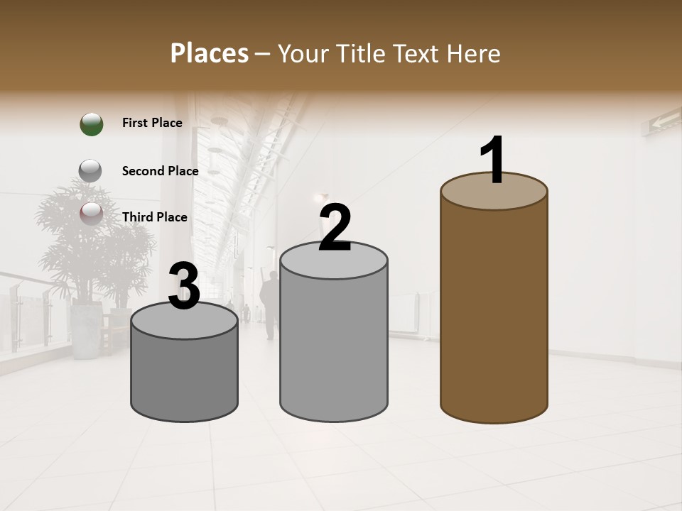 A Couple Of People Walking Down A Hallway PowerPoint Template