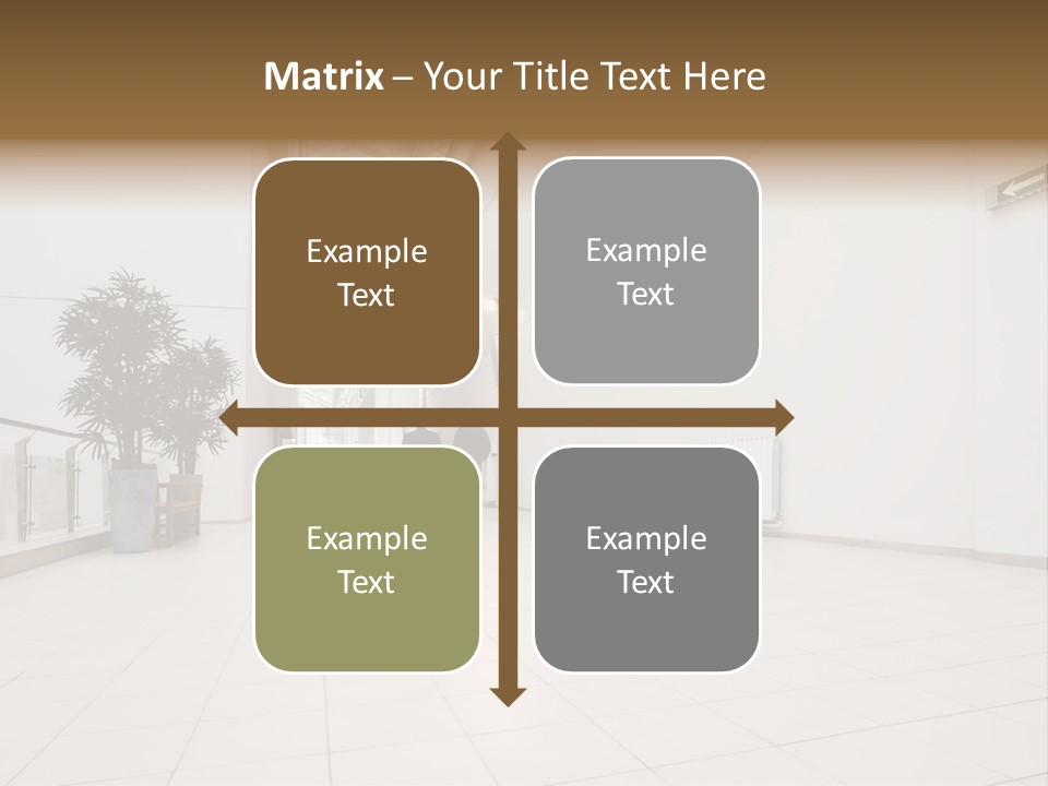 A Couple Of People Walking Down A Hallway PowerPoint Template