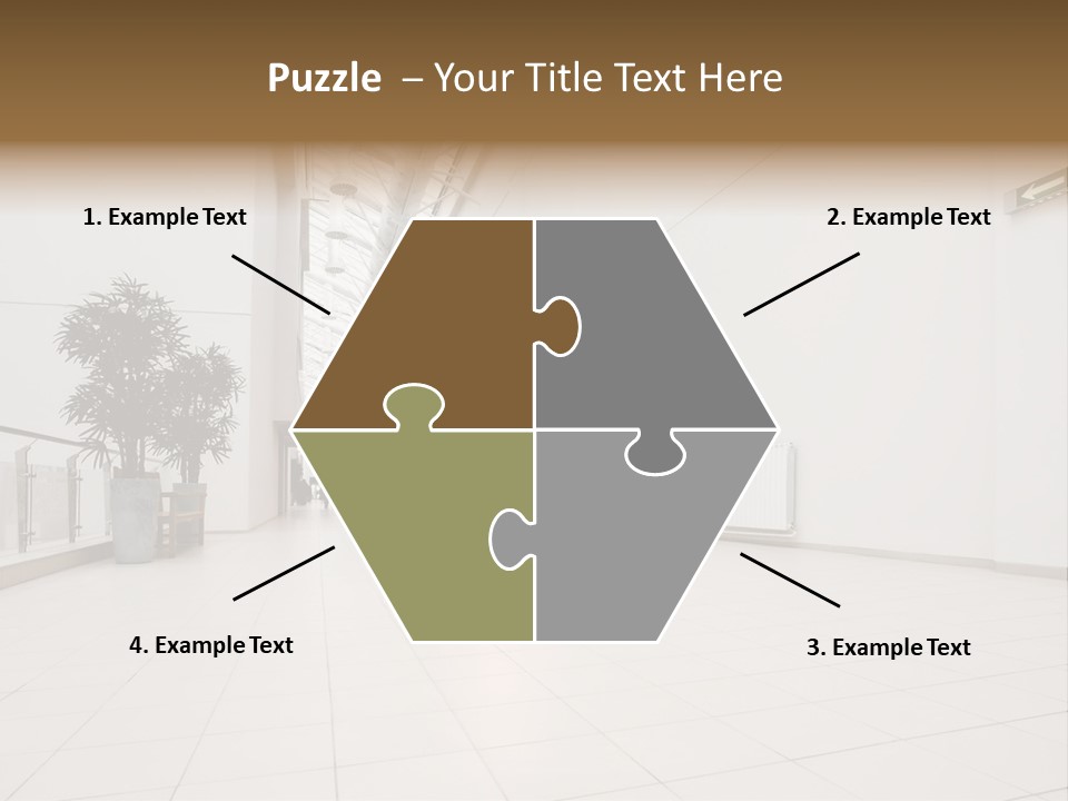 A Couple Of People Walking Down A Hallway PowerPoint Template