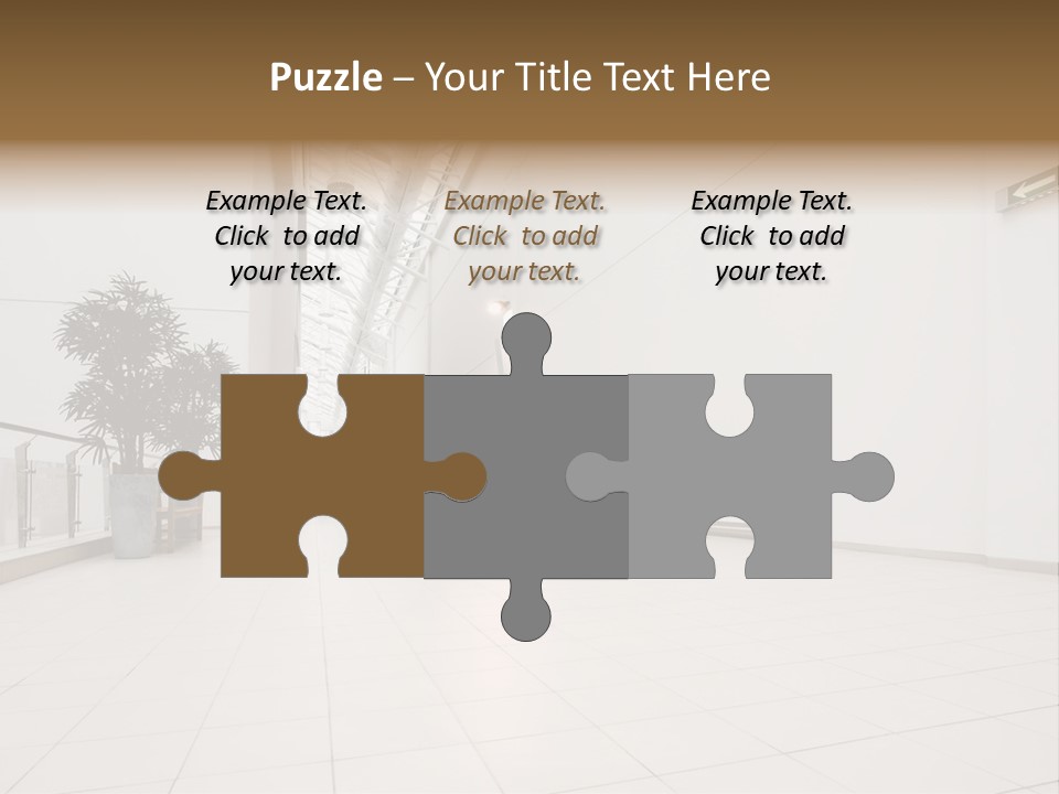 A Couple Of People Walking Down A Hallway PowerPoint Template