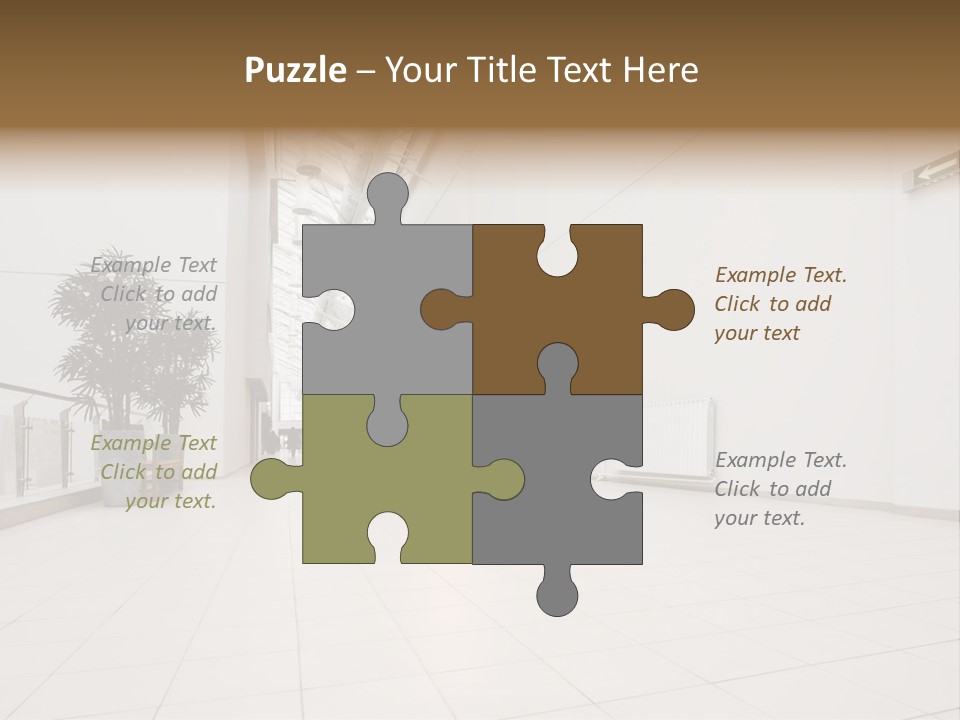 A Couple Of People Walking Down A Hallway PowerPoint Template