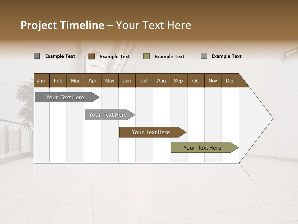 A Couple Of People Walking Down A Hallway PowerPoint Template