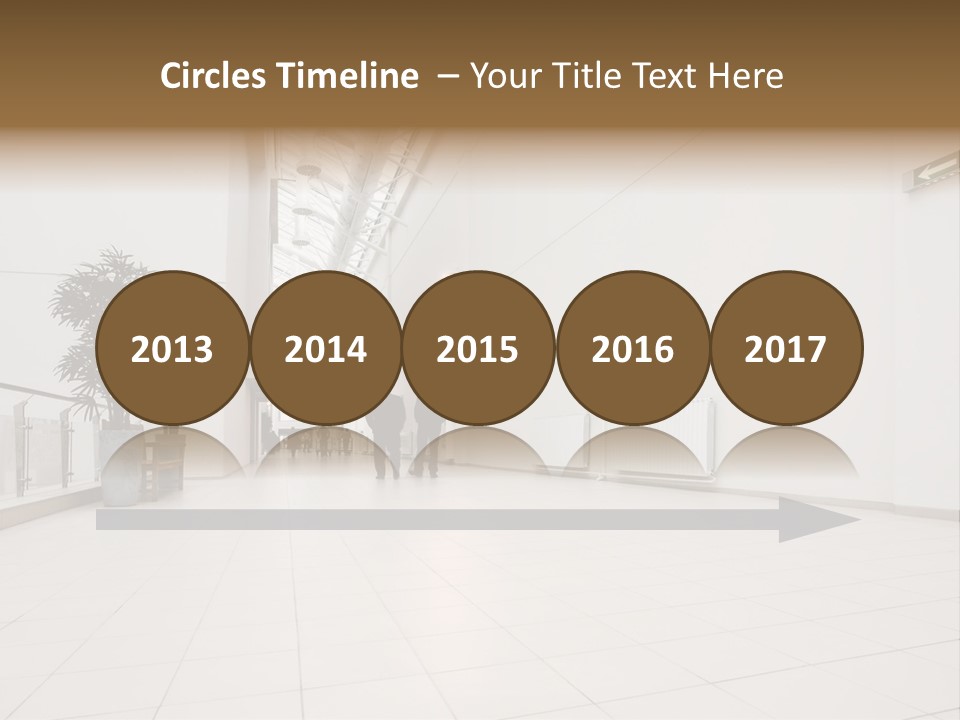 A Couple Of People Walking Down A Hallway PowerPoint Template