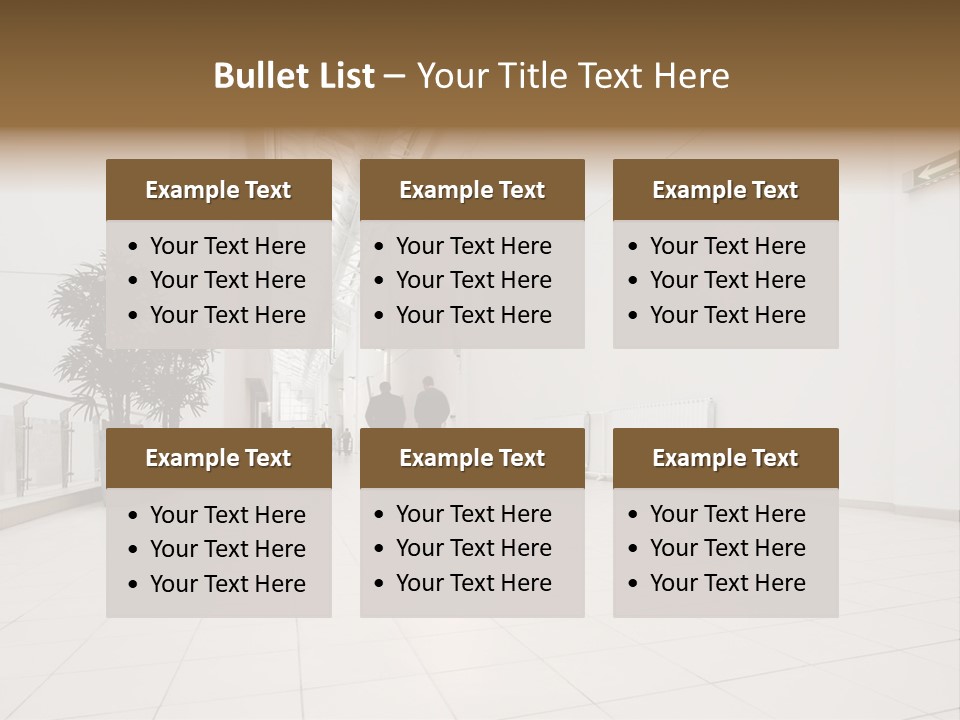 A Couple Of People Walking Down A Hallway PowerPoint Template