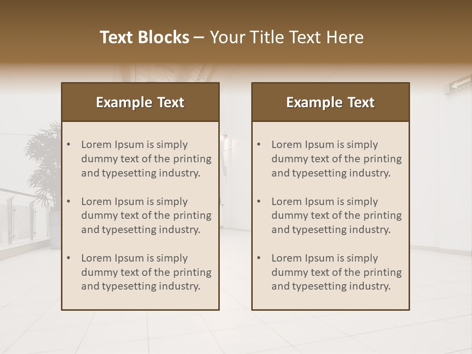 A Couple Of People Walking Down A Hallway PowerPoint Template