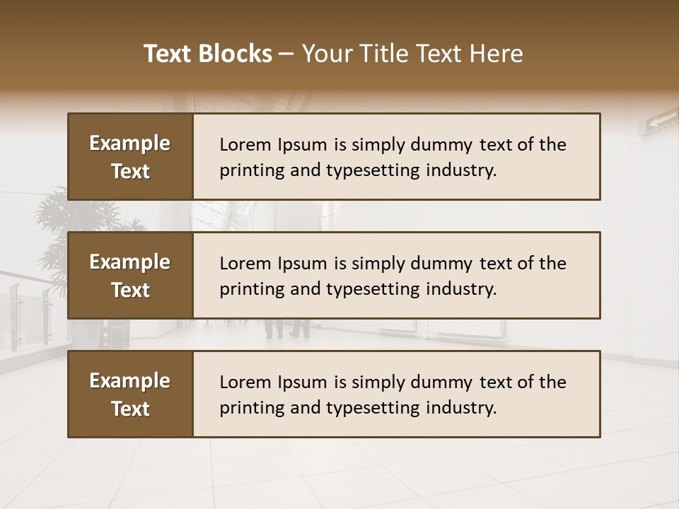 A Couple Of People Walking Down A Hallway PowerPoint Template