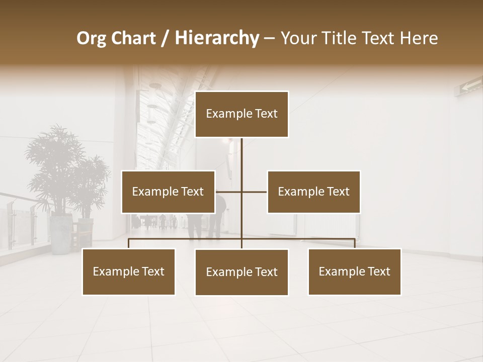 A Couple Of People Walking Down A Hallway PowerPoint Template