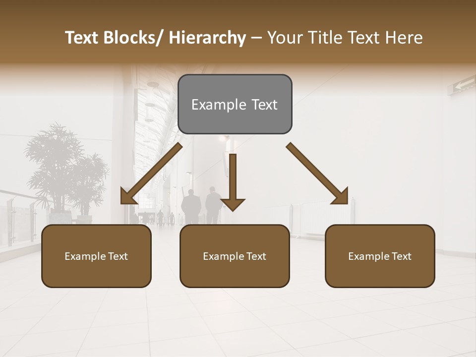 A Couple Of People Walking Down A Hallway PowerPoint Template