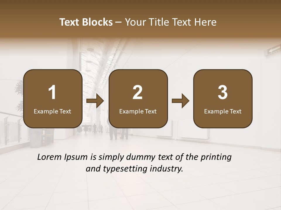 A Couple Of People Walking Down A Hallway PowerPoint Template