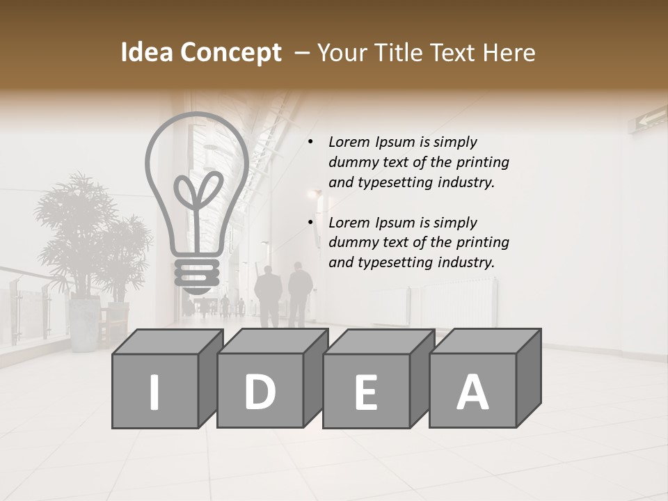 A Couple Of People Walking Down A Hallway PowerPoint Template